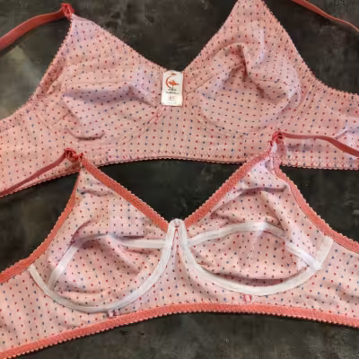 سوتین نخی ملانژ دو لایه