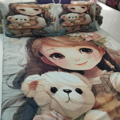 روتختی سه‌بعدی دخترانه طرح خرس عروسکی آغوش مهربان