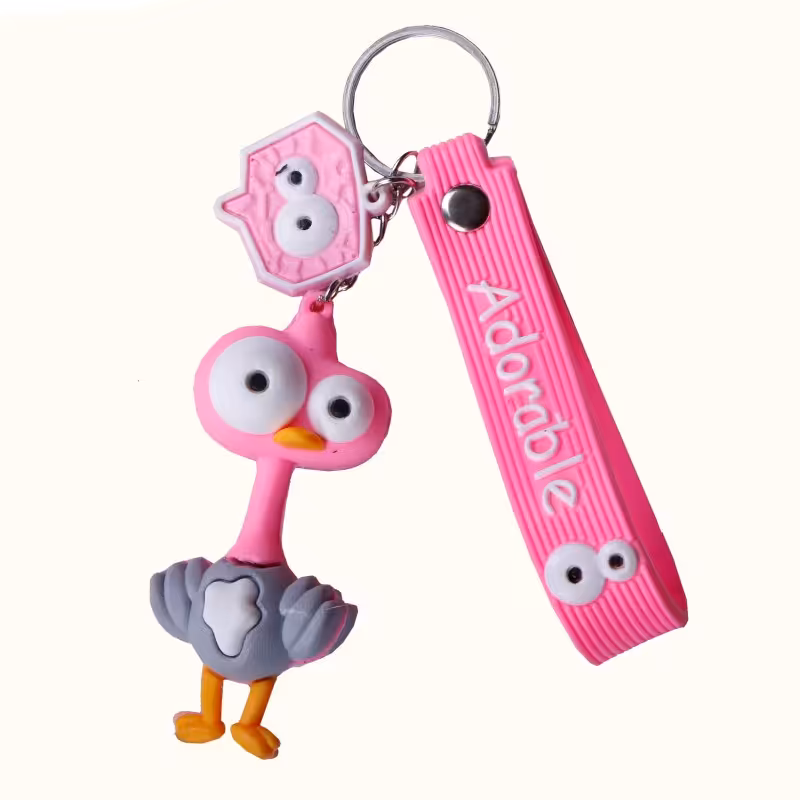 جاسوئیچی فانتزی سیلیکونی کد 6006 طرح شترمرغ 