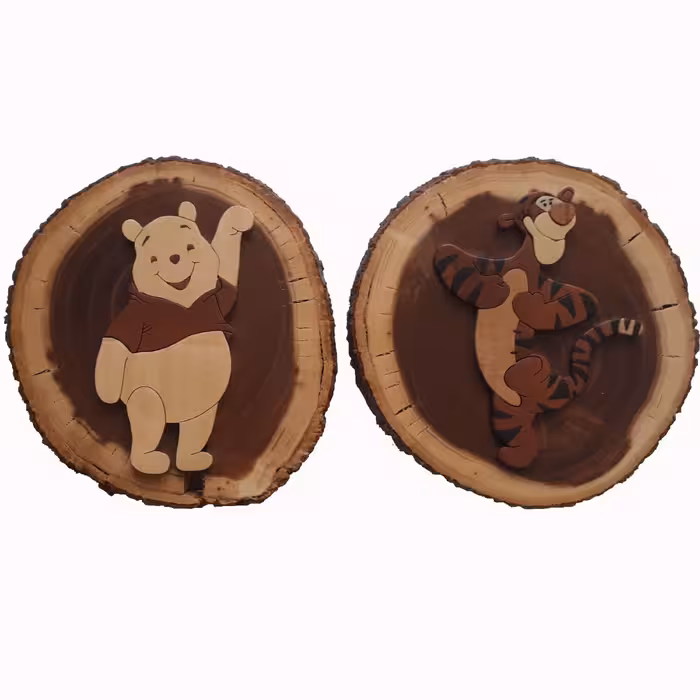 تابلو معرق فانتزی کودکانه تیگر و پو بسته دوتایی