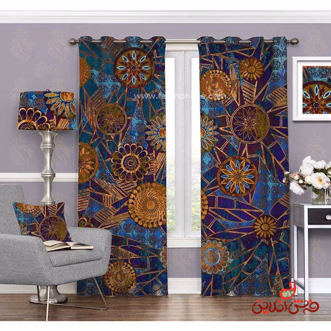 پرده سنتی طرح ویترای ماندلا کد 3311