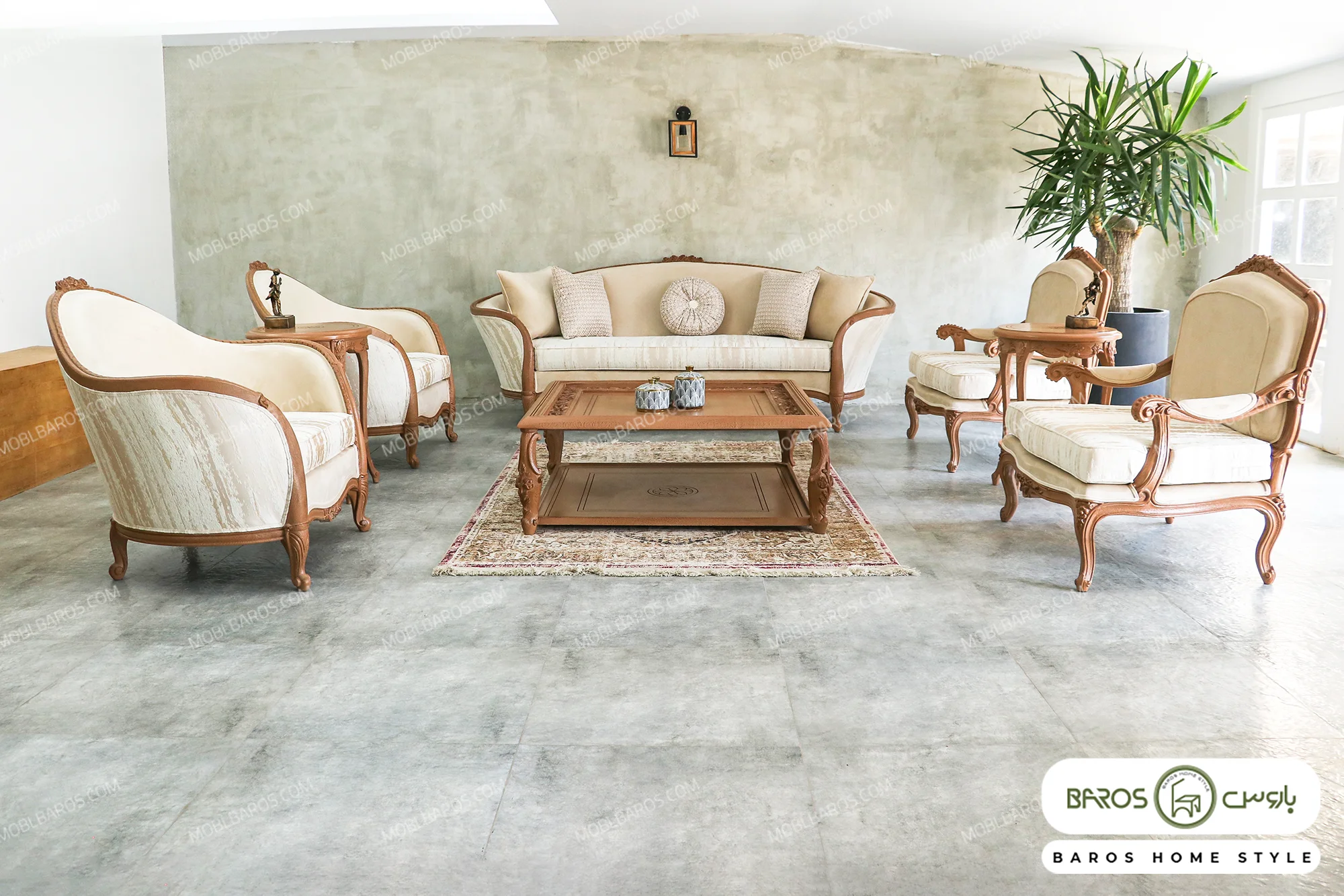 ست مبلمان نئوکلاسیک لورنزو کد 15