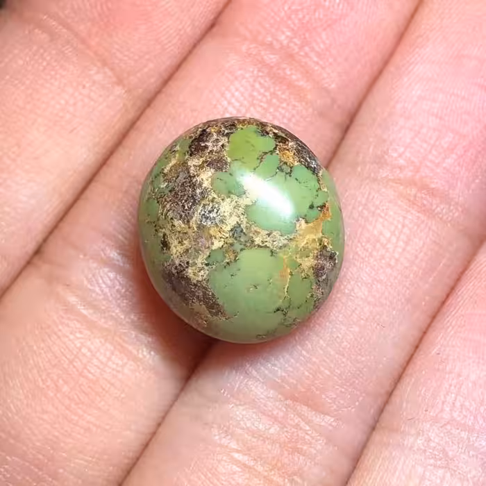 نگین فیروزه نیشابوری کاملا طبیعی بسیار فاخر محشر  سایز مدالی دایره ای دامله  شکل کد 244