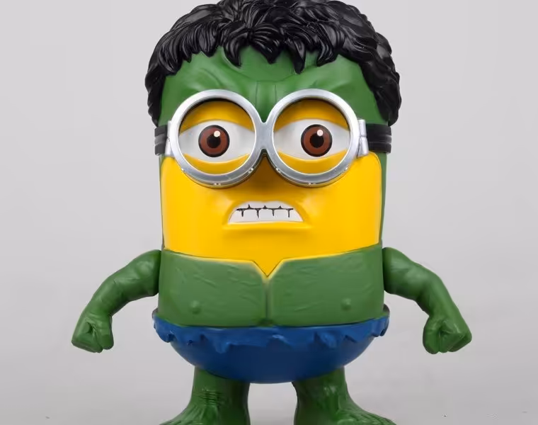 شخصیت مینیون بزرگ جعبه ای مدل hulk