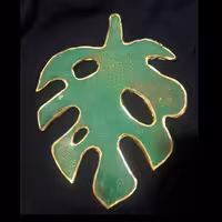 زیرلیوانی رزینی طرح برگ انجیری با قالب کاملا دست ساز