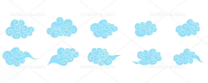 وکتور حالت های ابر زیبا | گرافیک با طعم تربچه