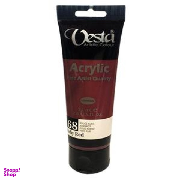 رنگ اکرولیک وستا (Vesta) رنگ Ruby Red 68