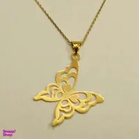 گردنبند طلا 18 عیار زنانه مدل پروانه کد 2