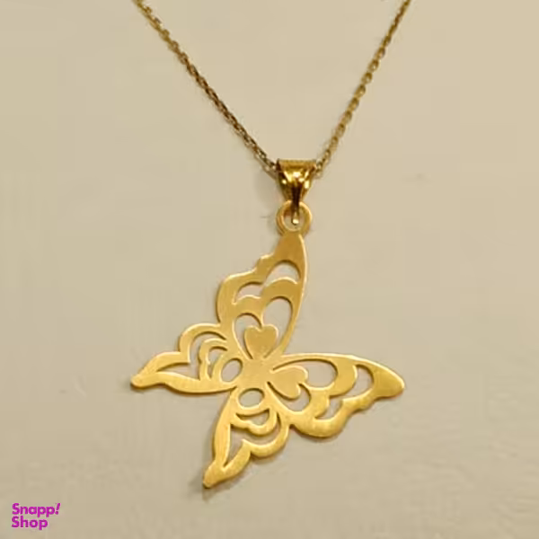 گردنبند طلا 18 عیار زنانه مدل پروانه کد 2