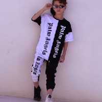 تیشرت شلوار اسپرت سفید مشکی