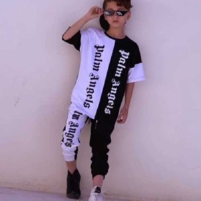 تیشرت شلوار اسپرت سفید مشکی