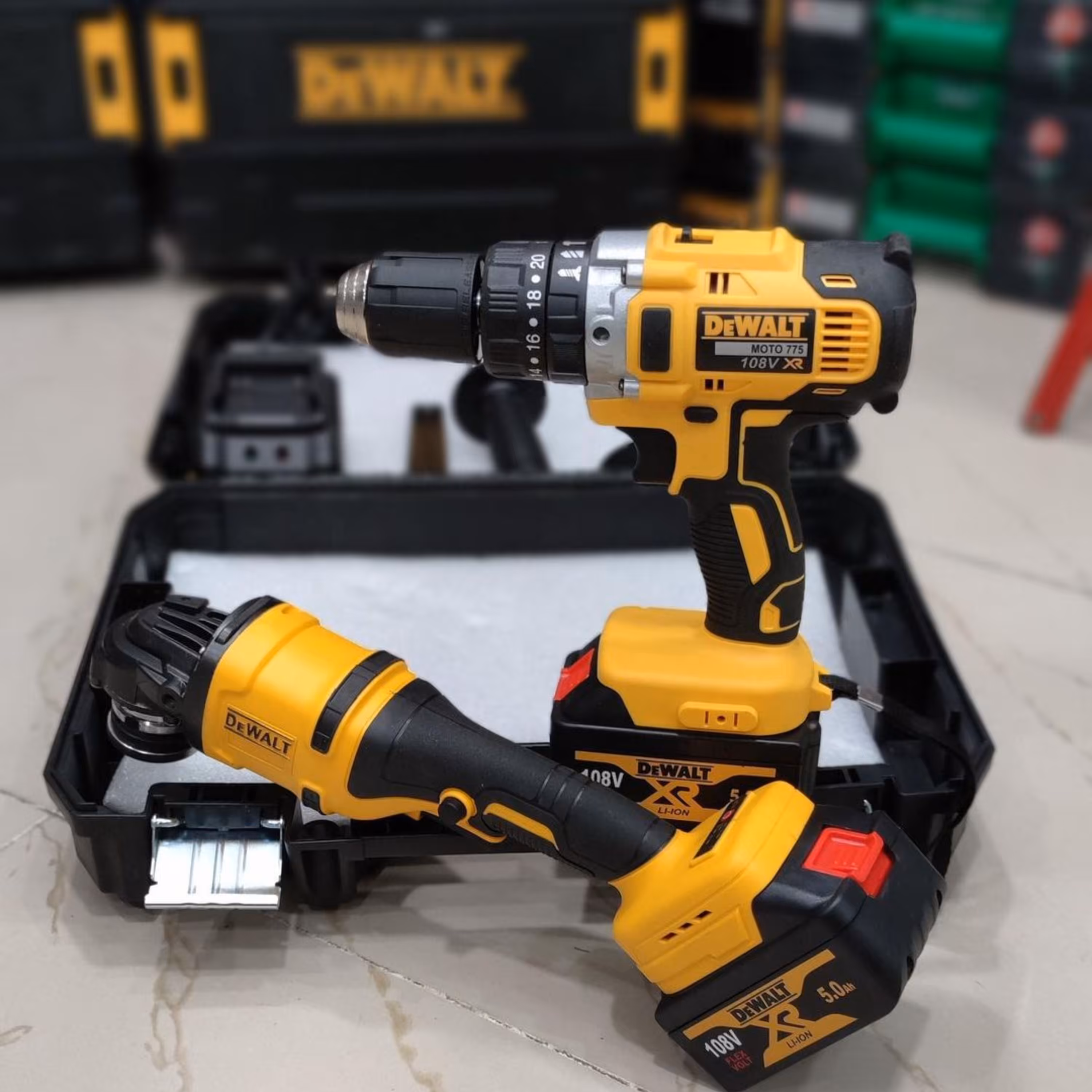 فرز وسط و دریل شارژی تمام صنعتی دیوالت