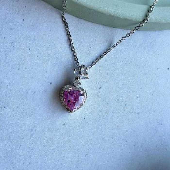 گردنبند قلب نگین سوارسکی