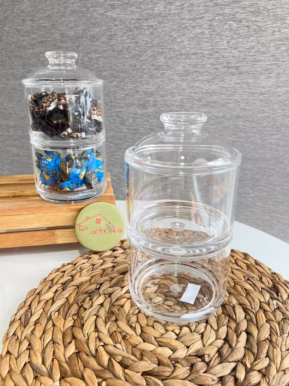 شکلات خوری اکریلیک دو طبقه لیمون کد 2109