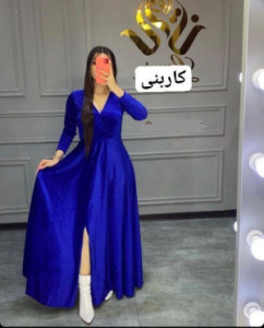 پیراهن مهمانی زنانه مخمل مدل لیدا