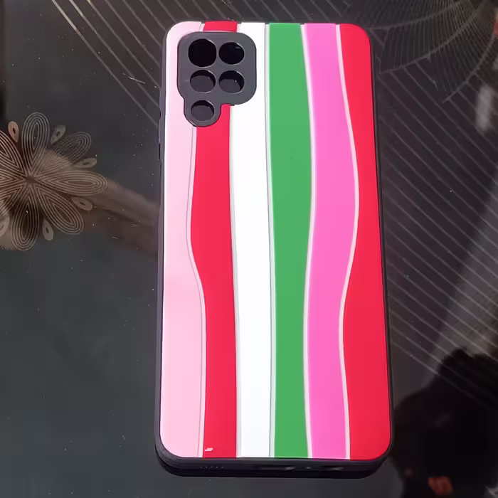 قاب/گارد/کاور  رنگین کمانی اورجینال محافظ لنز دار  Samsung a12سامسونگ ا دوازده کیفیت عالی 