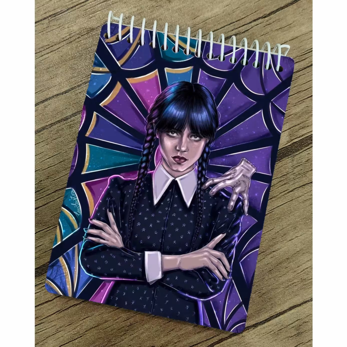 دفتر  با کاغذ کرافت طرح  ونزدی آدامز 1  ملزومات بولت ژورنال و اسکریپ بوک