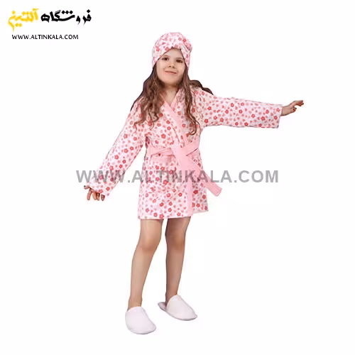 حوله پالتویی بچه گانه پودایران طرح پارادایس صورتی سایز 60