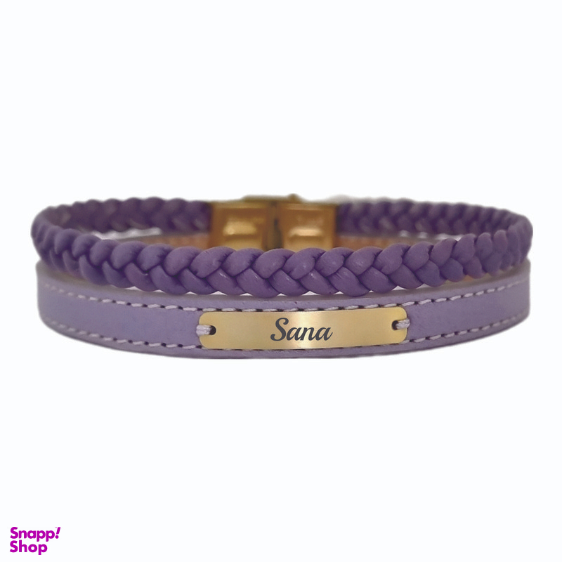 دستبند طلا 18 عیار زنانه لیردا مدل اسم سنا