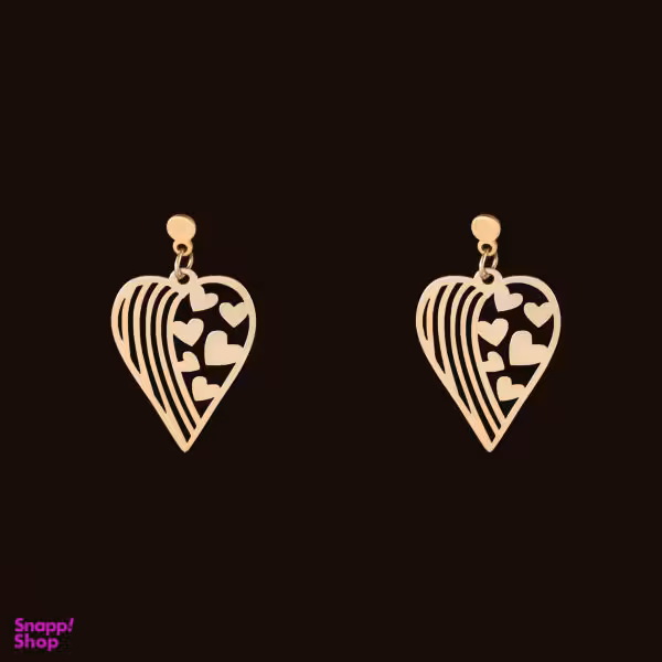 گوشواره طلا 18 عیار زنانه سانا گالری مدل عشق کد D9921