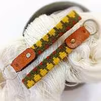 جاکلیدی چرم و گلیم دستبافت بزرگ آویز حلقه کد 16