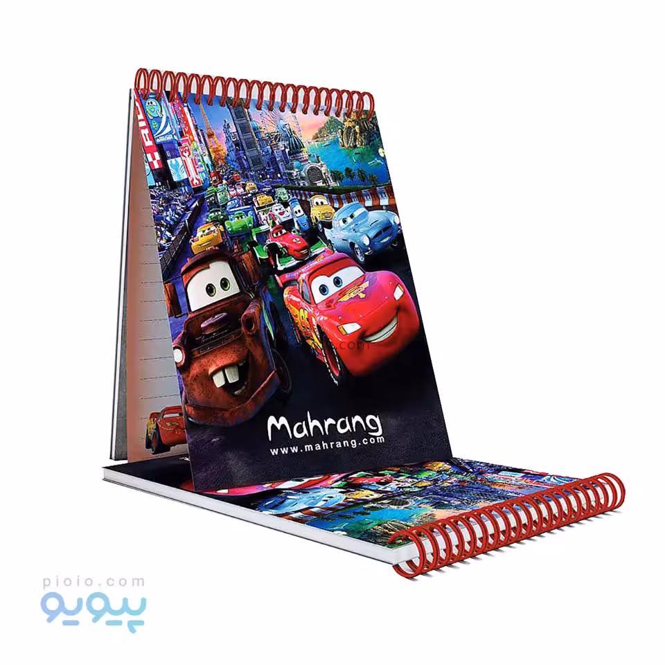 دفترچه یادداشت فنری طرح انیمیشن ماشین ها 2عددی