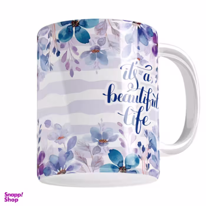 ماگ مدل جمله انگیزشی طرح Beautiful life