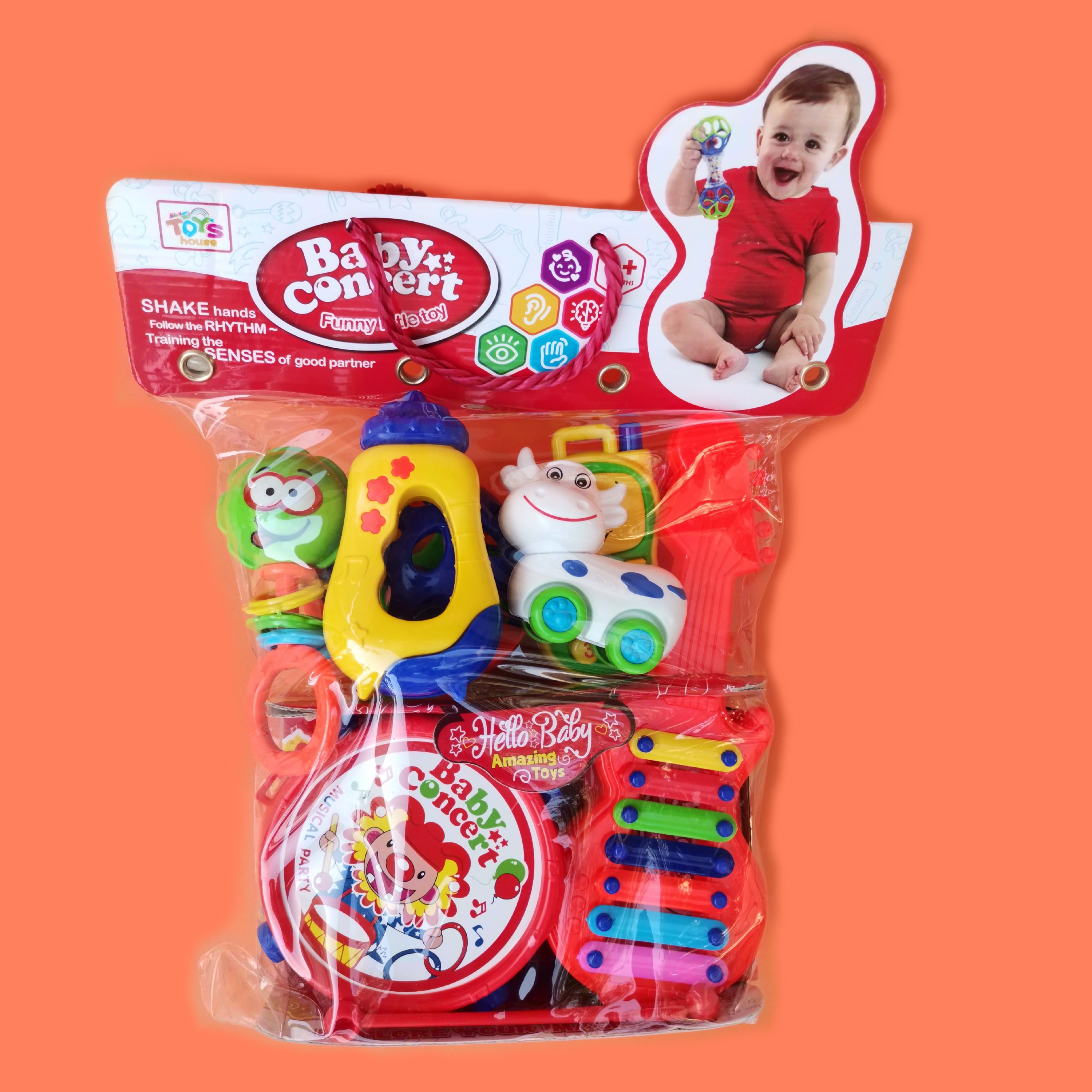 مجموعه صداساز (جغجغه) کودک درجه یک 8 تکه