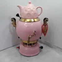 سماور سه کار فندک دار در 2 رنگ کرم و صورتی 