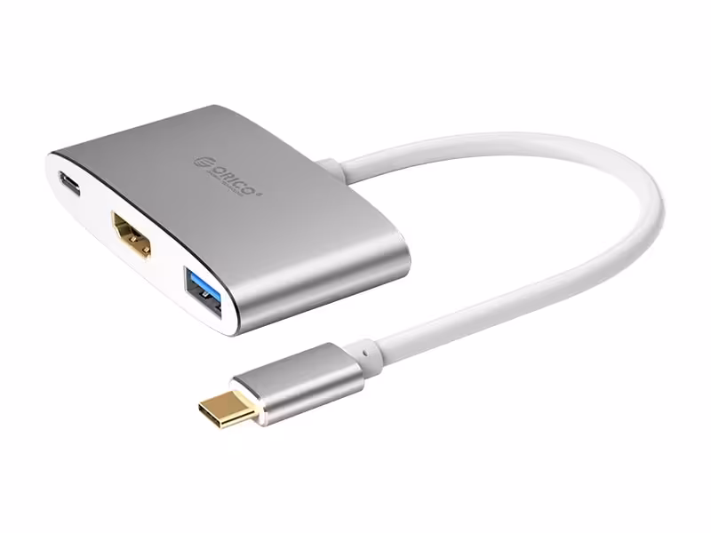 هاب آداپتور 1 به 3 تایپ سی اوریکو ORICO Type-C to HDMI/USB3.0/Type-C Docking Station XD-313