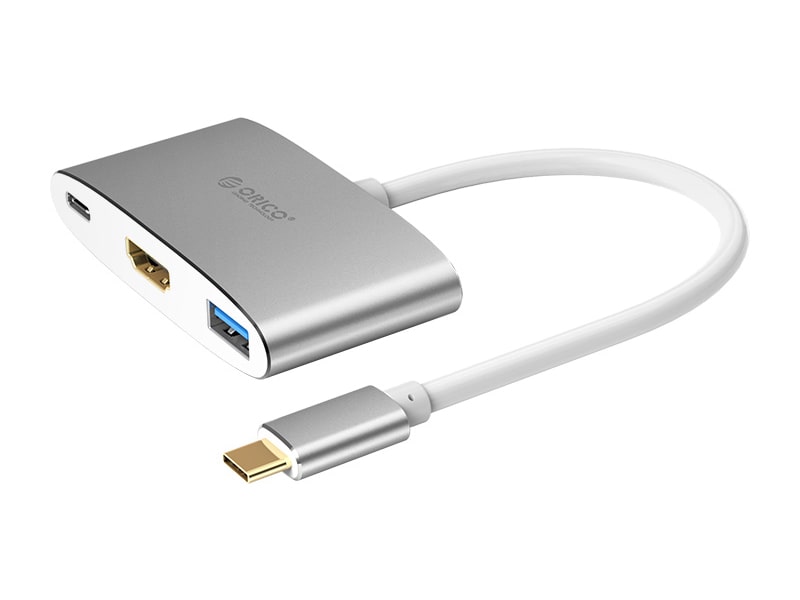هاب آداپتور 1 به 3 تایپ سی اوریکو ORICO Type-C to HDMI/USB3.0/Type-C Docking Station XD-313