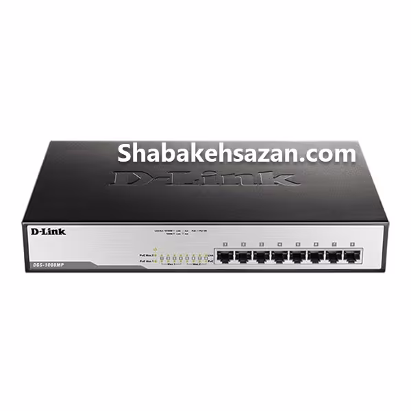 سوییچ 8 پورت PoE گیگابیت و دسکتاپ DGS-1008MP ا D-LINK