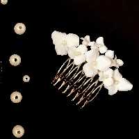 شانه شنیونه طرح شکوفه مرواریدی