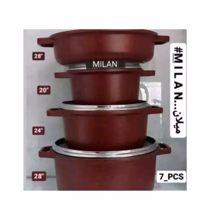 سرویس قابلمه چدن 7 پارچه مارک میلان 