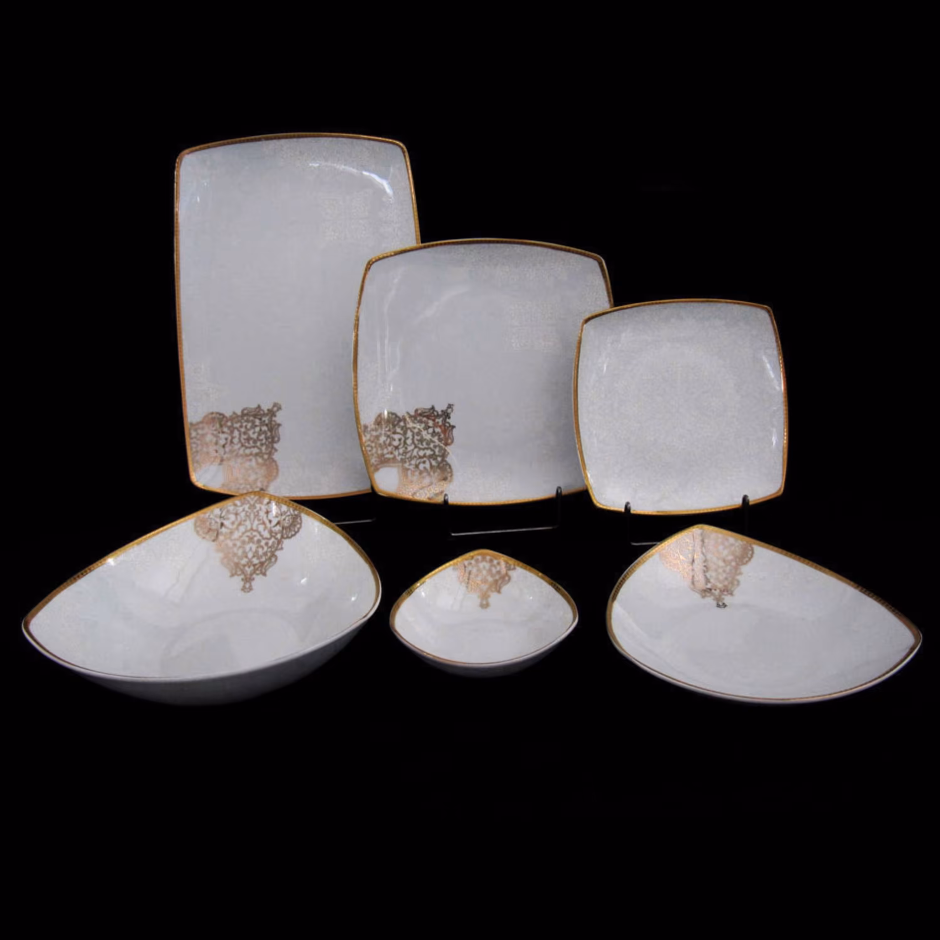 سرویس 105 پارچه چینی پردیس مدل نارنیا طلایی