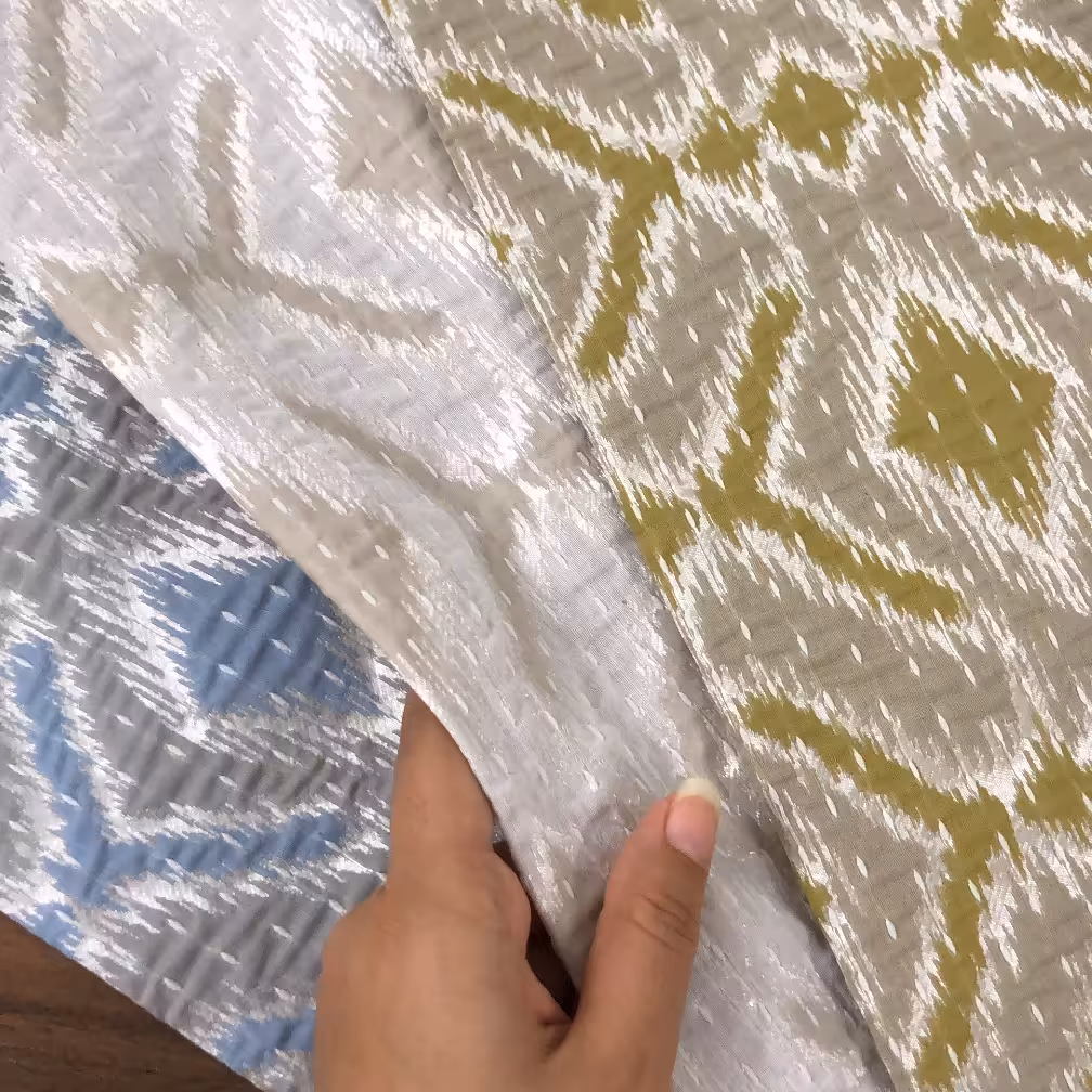 پارچه ژاکارد کوک دوزی ترک 1.5خردلی