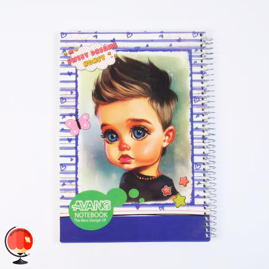 دفتر نقاشی 100 برگ سیمی طرح پسرک جلد طلقی آونگ