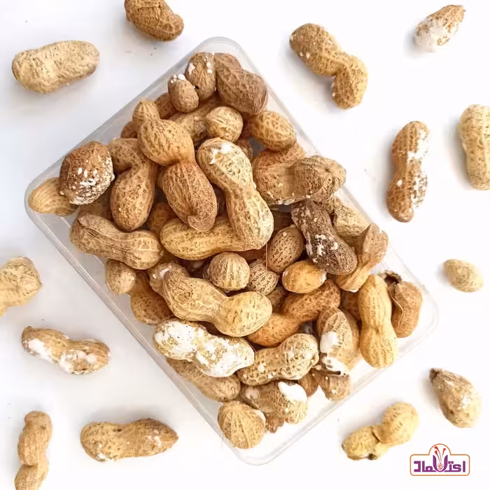 بادام زمینی غلاف دار برشته امسالی یک کیلویی اعتماد درشت