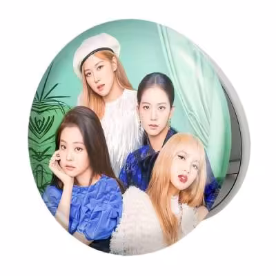 آینه جیبی خندالو طرح گروه بلک پینک Black Pink مدل تاشو کد 14576