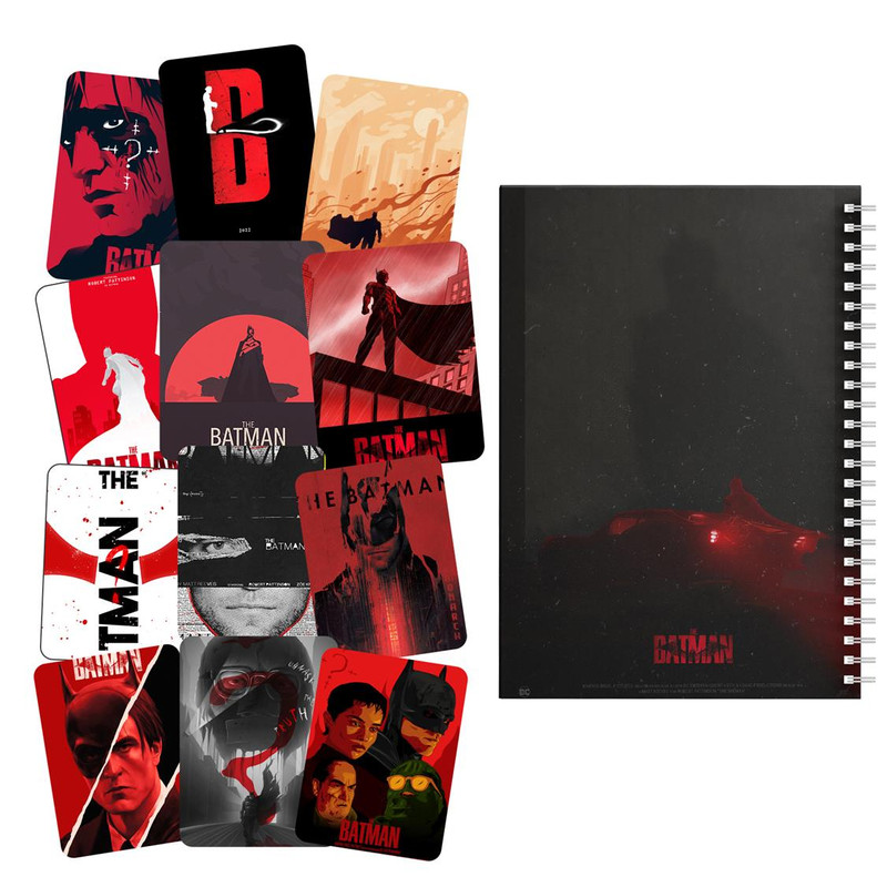 دفتر مشق باژیکان طرح بتمن کد 20212708 به همراه برچسب  مجموعه 12 عددی