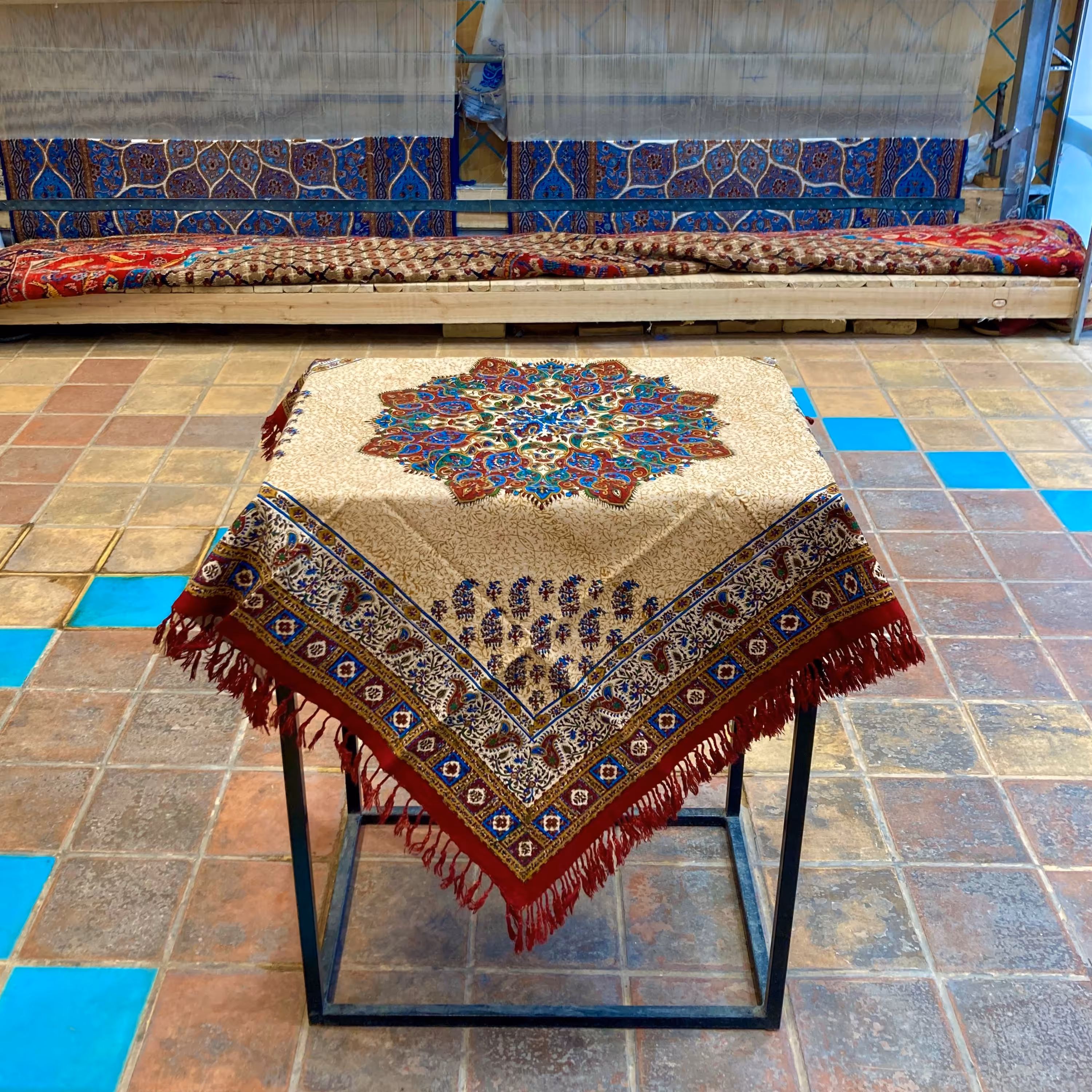 سفره رومیزی قلمکار طرح ترنج درجه یک