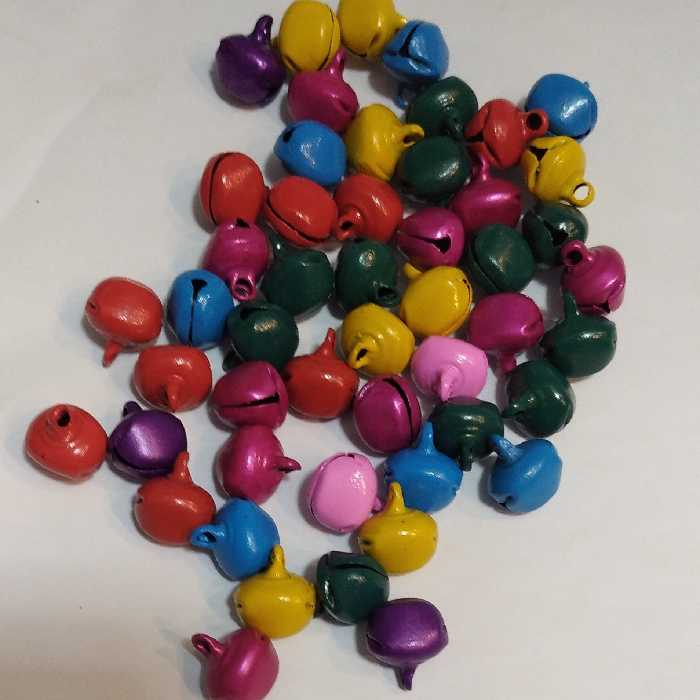 زنگوله ی مات رنگاوارنگ رندوم 1 بسته 50 عددی