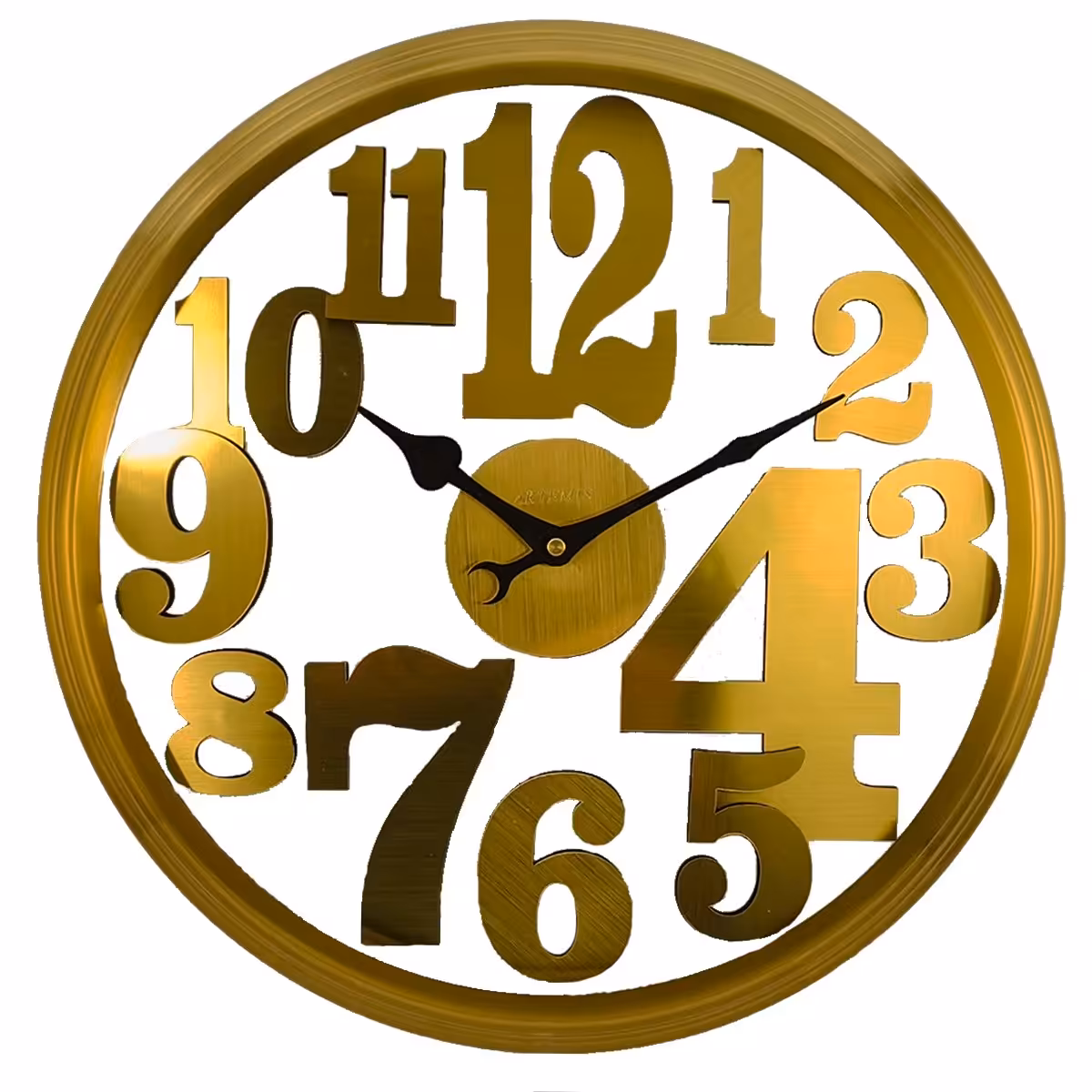 ساعت دیواری آرتمیس مدل 2015 گلد (طلایی) پشت طلق