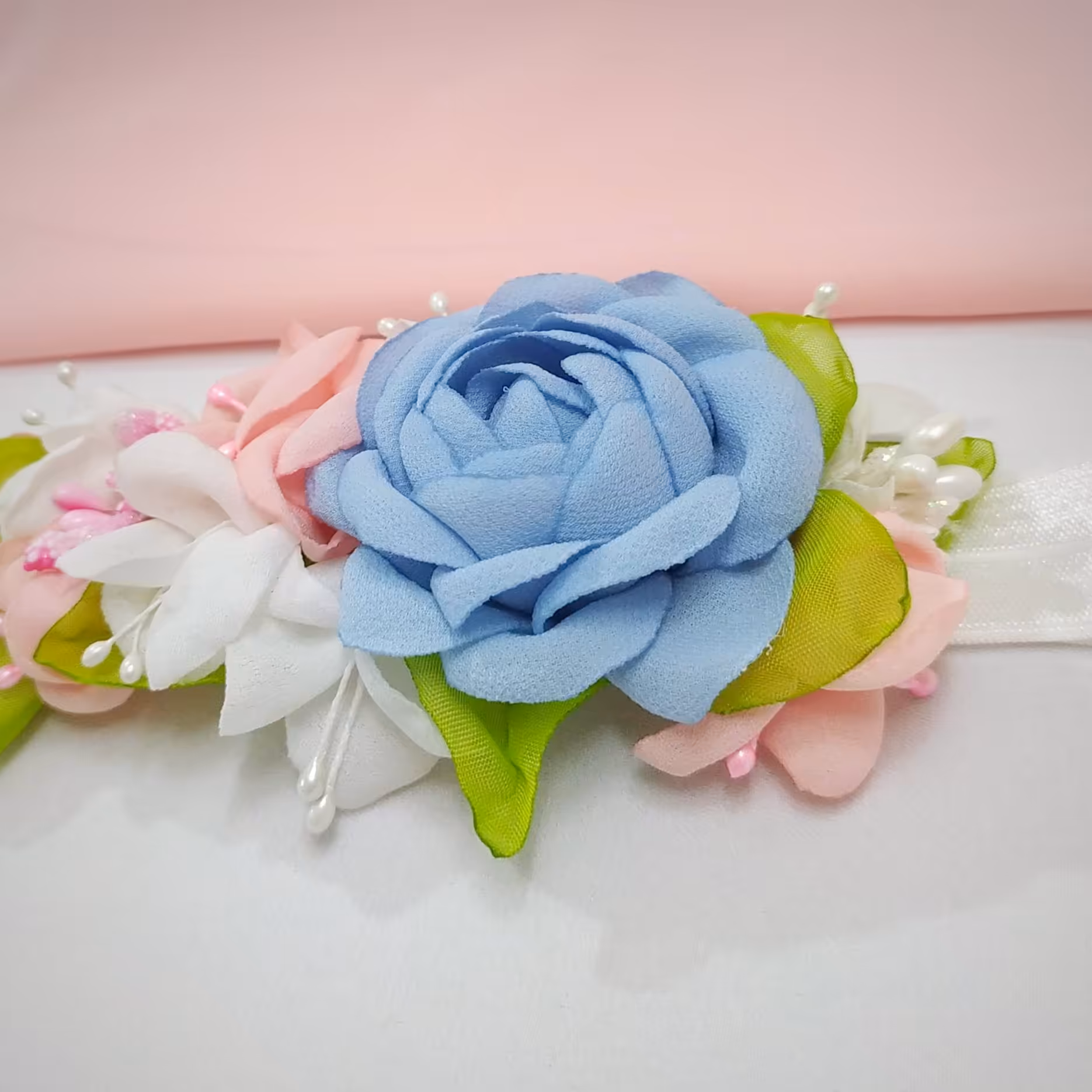 هدبند دخترانه طرح گل رز