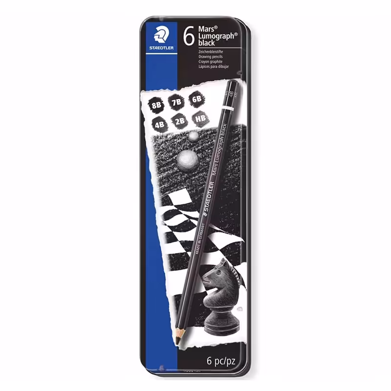 خرید مداد طراحی استدلر طرح Mars Lumograph 100 G6 بسته 6 عددی