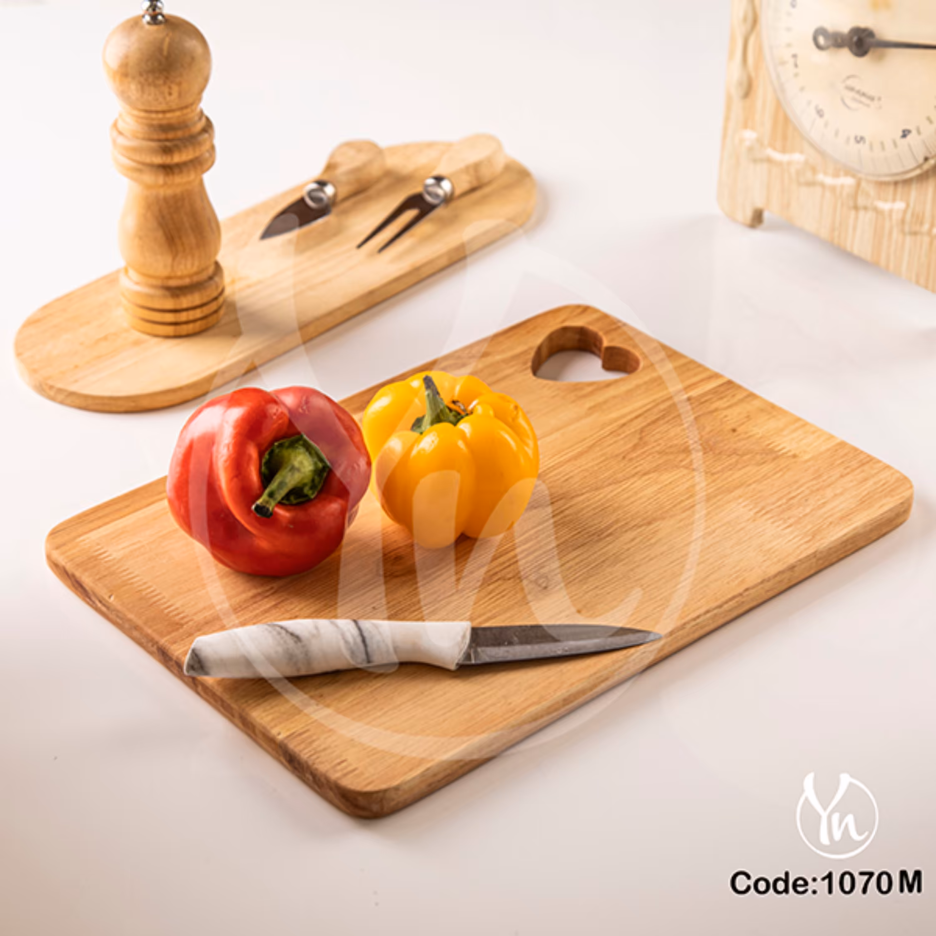 تخته گوشت قلبی متوسط (چوب رابروود)