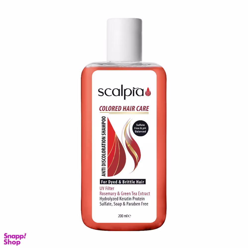 شامپو مخصوص موهای رنگ شده اسکالپیا (Scalpia) حجم 200 میلی لیتر