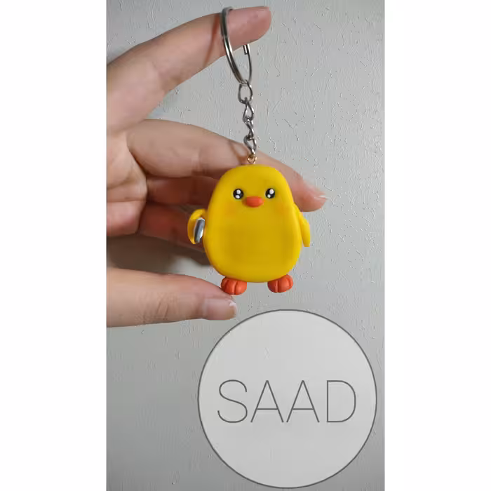 جا کلیدی آویز ماشین مگنت  پلیمری جوجه بامزه