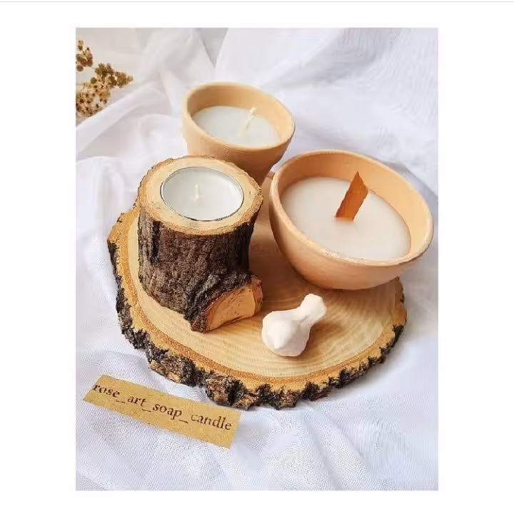 پک دکوری شمع و چوب