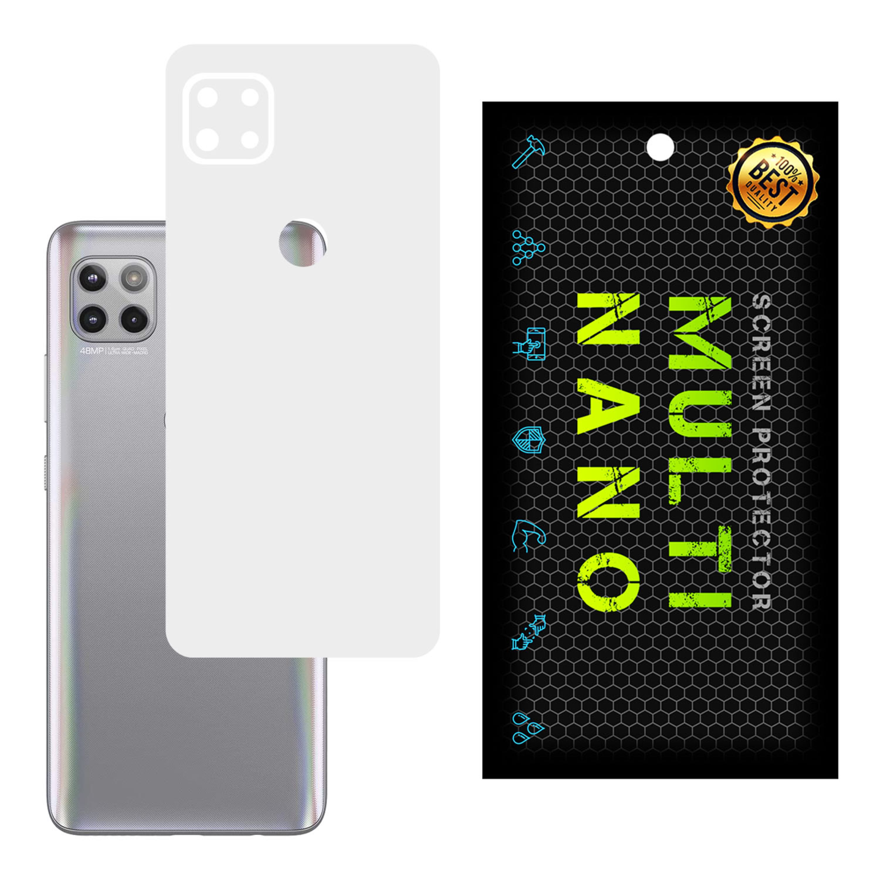 برچسب پوششی MultiNano مدل X-F1M- White برای پشت موبایل موتورولا  Moto G 5G